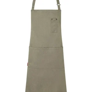 Schort Met Borststuk In Denimstijl Rock Chef-Stage2 - Vintage Mosgroen Populair