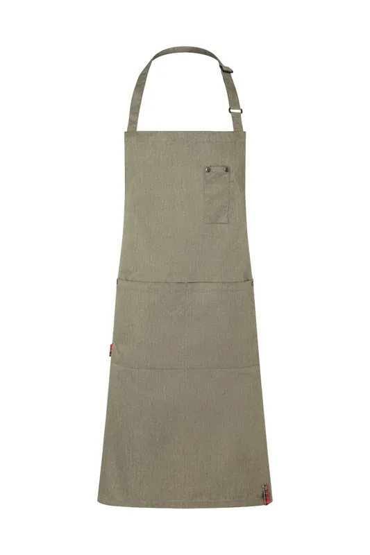 Schort Met Borststuk In Denimstijl Rock Chef-Stage2 - Vintage Mosgroen Populair