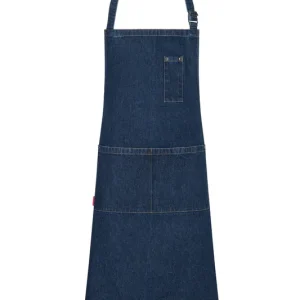 Laatste Versie Schort Met Borststuk Denim Rock Chef-Stage2 - Denimblauw