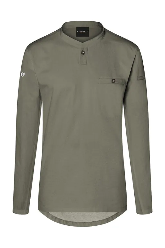 Hoge Kwaliteit Performance Werkshirt Met Lange Mouwen - Saliegroen - L