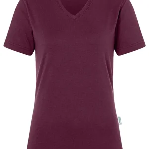 Dames T-Shirt In Casual Stijl, Gemaakt Van Duurzaam Materiaal - Aubergine - L Exclusieve Aanbieding