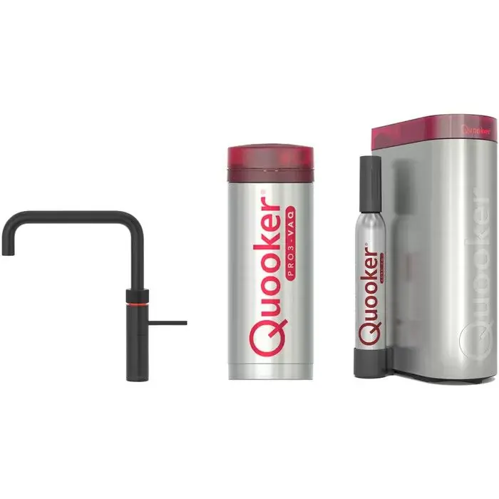Beperkte Voorraad Quooker 3FSBLKCUBE kokendwaterkraan
